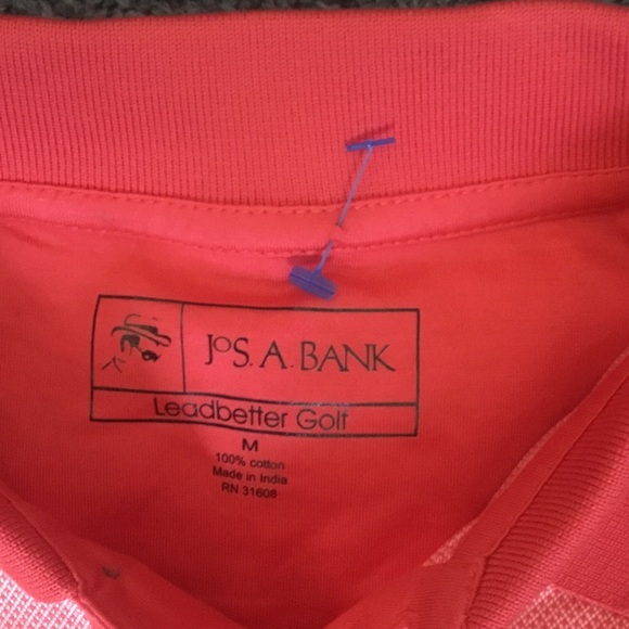 Jos. A. Bank Vibrant Coral Polo Shirt - Picture 3 of 5